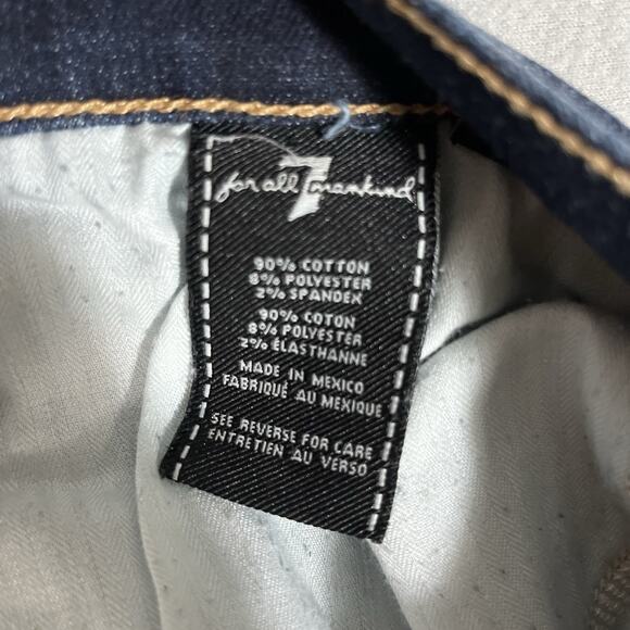 7 For All Mankind Josefina Skinny Boyfriend Button Fly Jeans Women's‎ Size 29 - Picture 9 of 10